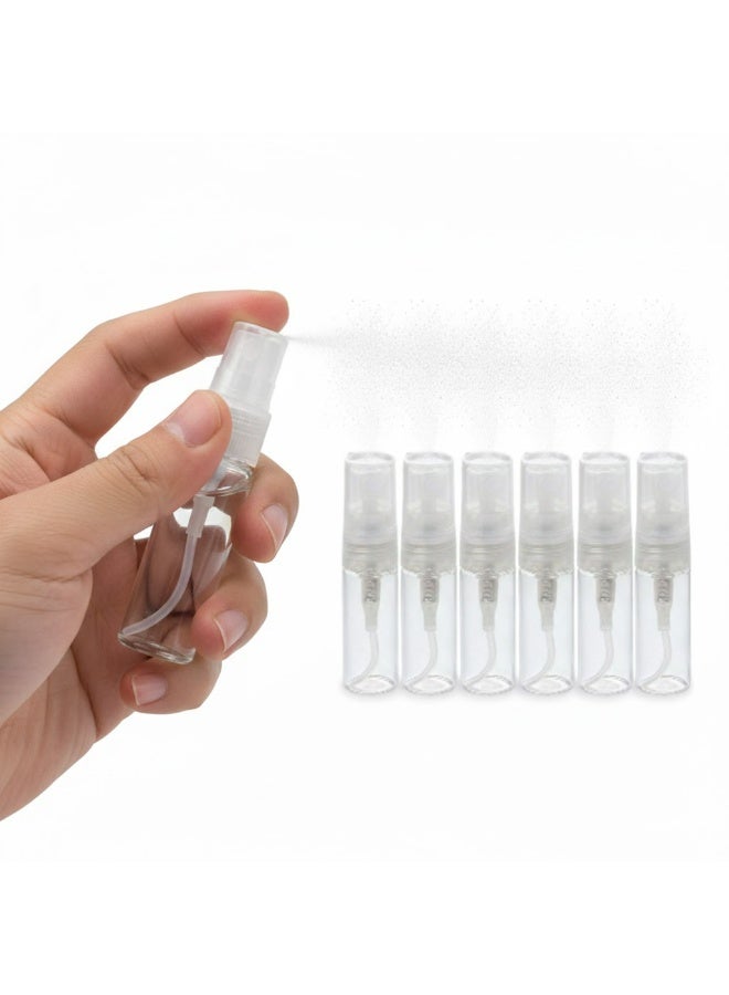 10 Pieces Refillable Glass Bottles, 5ml Clear Mini Empty Bottles for Perfume, Essential Oils & Samples - Image 3